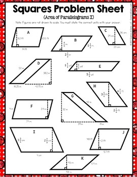6th Grade Area of Triangles, Area of Parallelograms, Area of Trapezoids