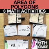 6th Grade Area of Polygons | 6th Grade Math Task Cards Dig