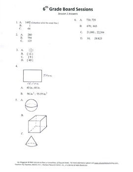 Preview of 6th Grade Arithmetic,Mathematics,Geometry,activities,Combo Package 3