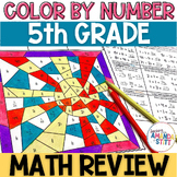 5th Grade Math Review Worksheets - Test Prep - End of the 