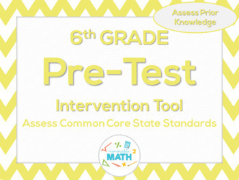 Preview of 6th Grade Beginning of the Year Common Core Pre-Assessment & Intervention Tool