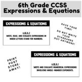 6th Grade CCSS (Expressions and Equations)