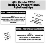 6th Grade CCSS (Ratios and Proportional Relationships)