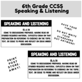 6th Grade CCSS (Speaking & Listening)