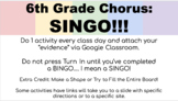 6th Grade Chorus SINGO