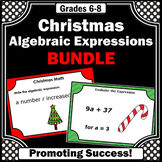 Christmas Stations Algebraic Expressions Evaluating Simpli