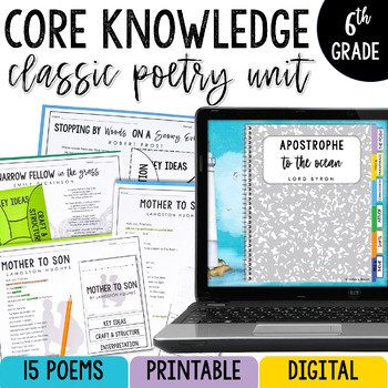 Preview of 6th Grade Core Knowledge Poetry Unit - Interactive Analysis for Classical Poetry