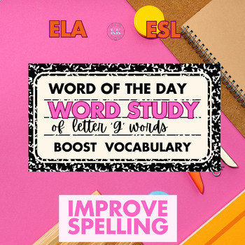 Preview of 6th Grade Common Core ELA Bell Ringers| Vocabulary| Letter G | Warm-Ups