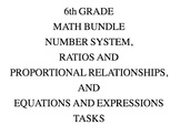 6th Grade Common Core Math Bundle 6EE, 6NS, & 6PR