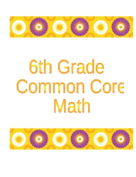 Preview of 6th Grade Common Core Math Mastery Sheets