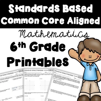 Preview of 6th Grade Math Worksheets / Review All Standards (Common Core Aligned)