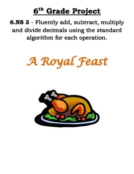 Preview of 6th Grade Common Core Math Thanksgiving Project