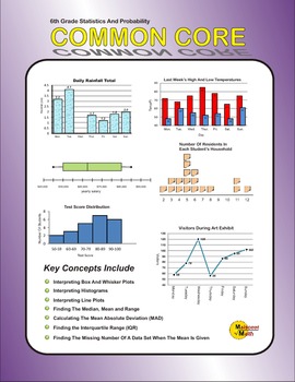 Preview of 6th Grade Common Core Practice Booklet - Statistics