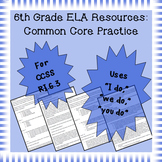 6th Grade Common Core Practice - RI.6.3 - 3 mini-lessons
