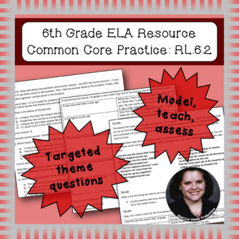 Preview of 6th Grade Common Core Practice - RL.6.2 - 3-5 mini-lessons