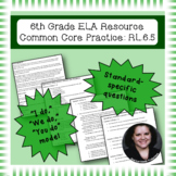 6th Grade Common Core Practice - RL.6.5 - 3 mini lessons