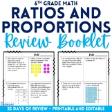 Ratios and Proportional Reasoning Review Booklet for 6th G