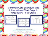 6th Grade Common Core Reading Graphic Organizers