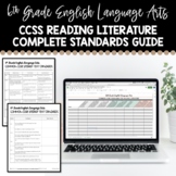 6th Grade Common Core Reading Literature Standards Guide a