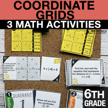 Preview of 6th Grade Coordinate Plane Activities | 6th Grade Google Forms and Google Slides