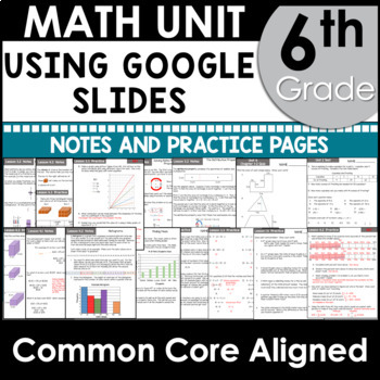 6th Grade Math Curriculum Bundle Common Core Aligned Using Google