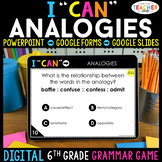 6th Grade DIGITAL Grammar Game | Analogies | Distance Learning