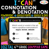 6th Grade DIGITAL Grammar Game | Connotation & Denotation 