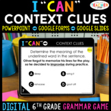 6th Grade DIGITAL Grammar Game | Context Clues | Distance 