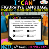 6th Grade DIGITAL Grammar Game | Figurative Language | Dis