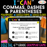 6th Grade DIGITAL Grammar Game | Punctuation | Commas, Par