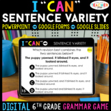 6th Grade DIGITAL Grammar Game | Sentence Variety | Distan