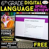 6th Grade DIGITAL Language Spiral Review | Distance Learni