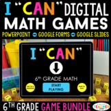 6th Grade DIGITAL Math Games BUNDLE - Math Review & Test P