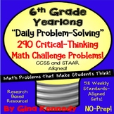 6th Grade Daily Math Problem Solving, 290 Multi-Step Word Problems, All Year!