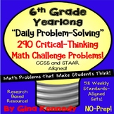 6th Grade Daily Math Problem Solving, 290 Multi-Step Word 