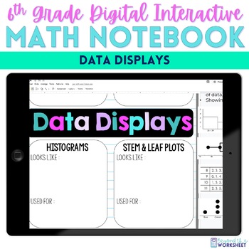 Preview of 6th Grade Data Displays Digital Interactive Notebook