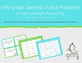 6th Grade Decimal Word Problems
