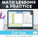 6th Grade Digital Math Lessons All Standards for Google™ 