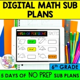 6th Grade Digital Math Sub Plans | Substitute Teacher Less