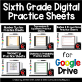 6th Grade Digital Practice Sheets in Google Forms - Assess