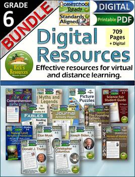 Preview of 6th Grade Resources Bundle - PDF and Digital Versions