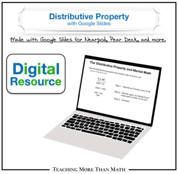 Preview of 6th Grade Distributive Property with Google Slides for Nearpod, Pear Deck & More