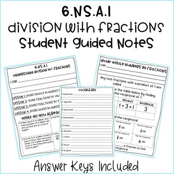 dividing fractions 6th grade teaching resources tpt
