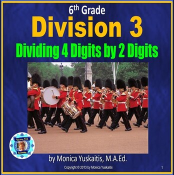 Preview of 6th Grade Division 3 - Dividing 4 Digits by 2 Digits Powerpoint Lesson