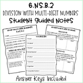 Division with Multi-Digit Numbers Guided Notes