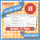 6th Grade EE Math Worksheets ★ Expressions & Equations