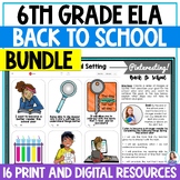 6th Grade ELA Back to School Activities - Bulletin Board -