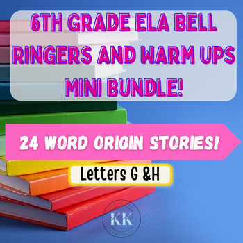 Preview of 6th Grade ELA Bell Ringers and Warm Ups | End of the Year Spelling Activities