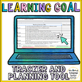 6th Grade ELA Common Core Digital Learning Goal Chart and 