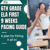 6th Grade ELA First Nine Weeks Pacing Guide and Teaching Ideas